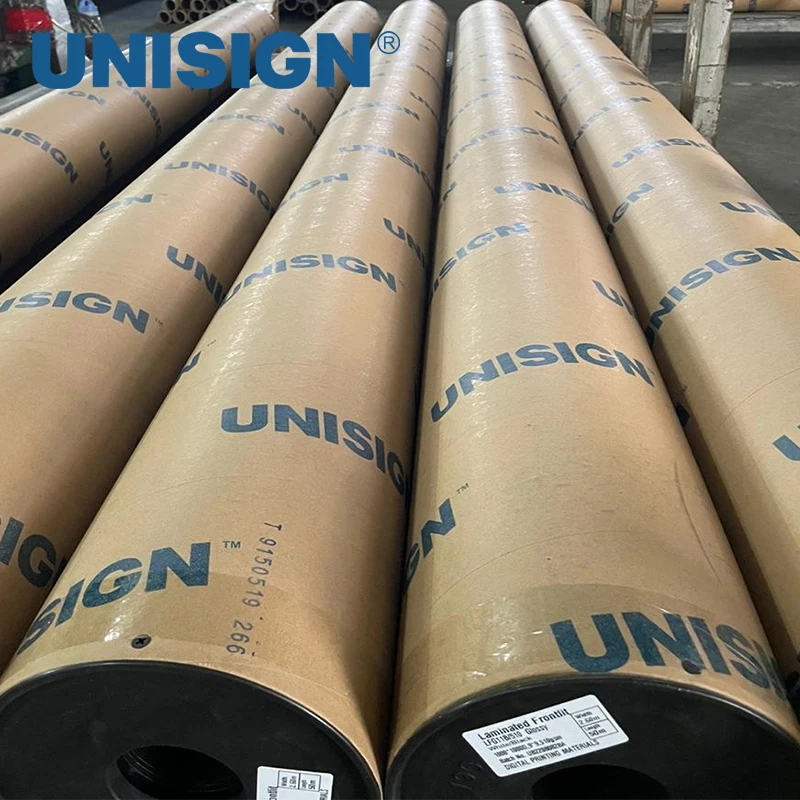 Unisign flex 13 oz vinyl banner advertising poster material 440 gsm flex banner trade show banner roll