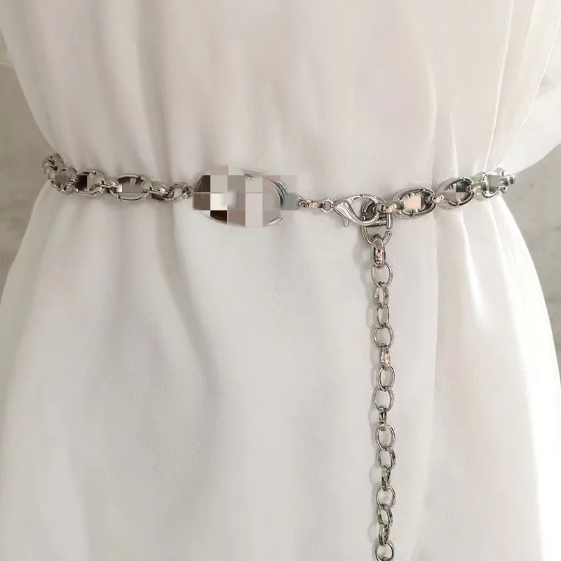 Wholesale Designer Chain Belts Ladies Gold Chain Belt with Letter for Women Dress Waist Chain Belt