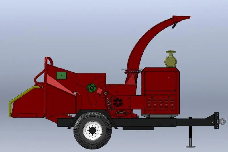 whole tree grinder with diesel engine for North American Market