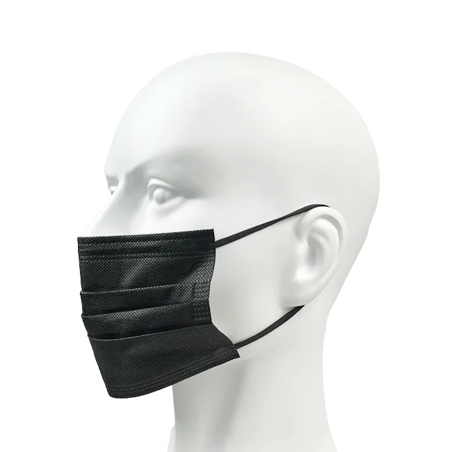 best selling face mask BLACK DISPOSABLE  face mask 3 ply 50 PACK type manufacturer face mask