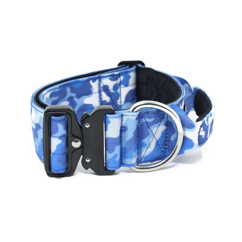 2024 New Design Bulldog Pet Multi-functional Tactical Dog Collar With Metal Buckle For Large Breed