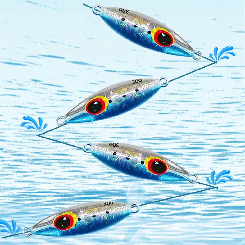 SNEDA Boat Fishing Glow Metal Jig Lures 30g 40g 60g 80g 100g 120g Slow Sinking Jigging Swimming Bait