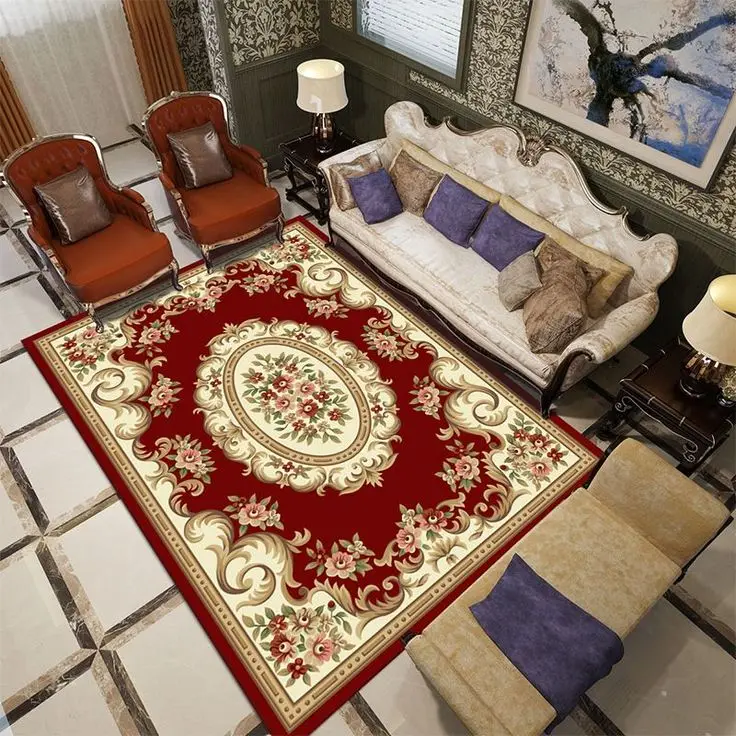 Organic Cotton machine washable customized carpet for living room kids persian carpet