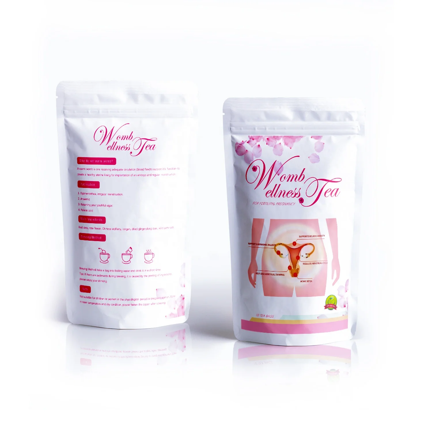 Female warm womb detox natural 7 ingredients  tea pain relief for woman wellness period time