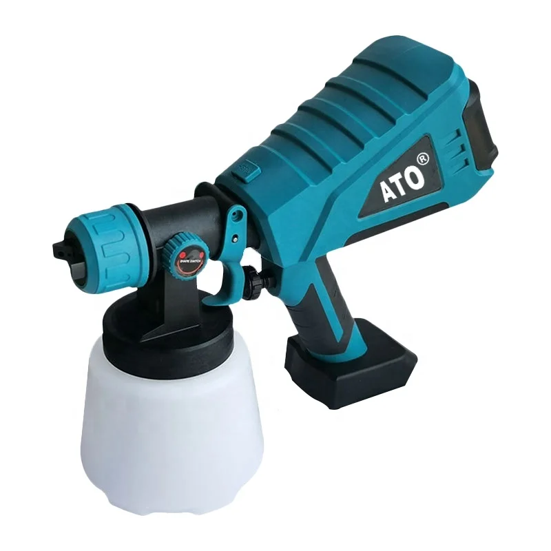 ATO A8321 Rechargeable Power Tools Lithium Battery Paint Spray Gun Cordless Sprayer Machine 21V Cordless Spray Gun