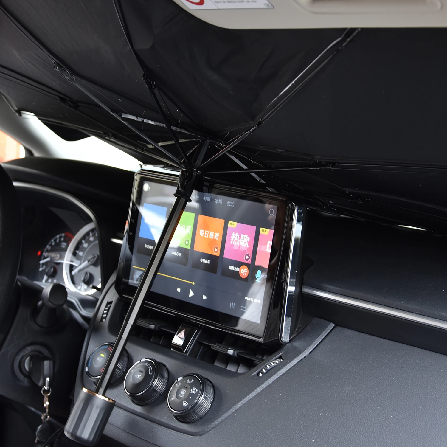 Automatic sombrillas para autos remote control sun shade tents car window windscreen sun protection windshield car umbrella fol