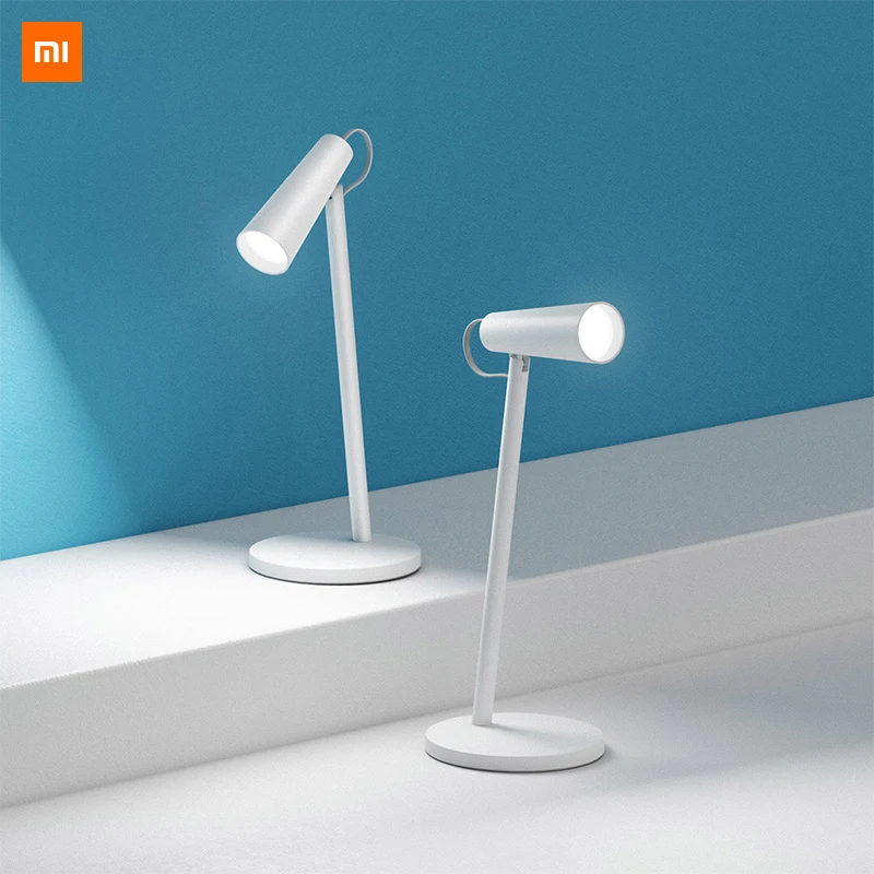 Xiaomi настольная лампа перезаряжаемая Светодиодная 2000 мА/ч USB портативный регулируемый 3 температуры света глаз для