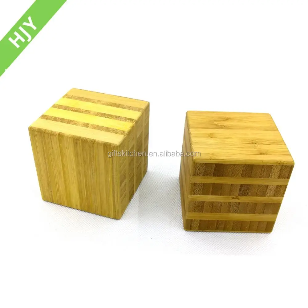 Custom Fashionable Home Decorative Solid Bamboo  Magic Cube  Memory Cube Wood Crafts