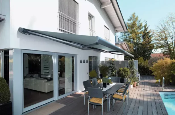 Life Time Resilient Polycarbonate Patio Balcony Awnings Cover Grey Metal Aluminum Frame Waterproof Customized Sail Outdoor Color