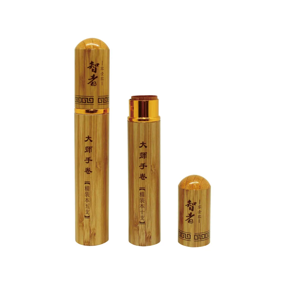 Custom Logo Box Stainless Steel Cigar Tube Aluminum Gold Cigar Tube Packaging For Cigars Lovers