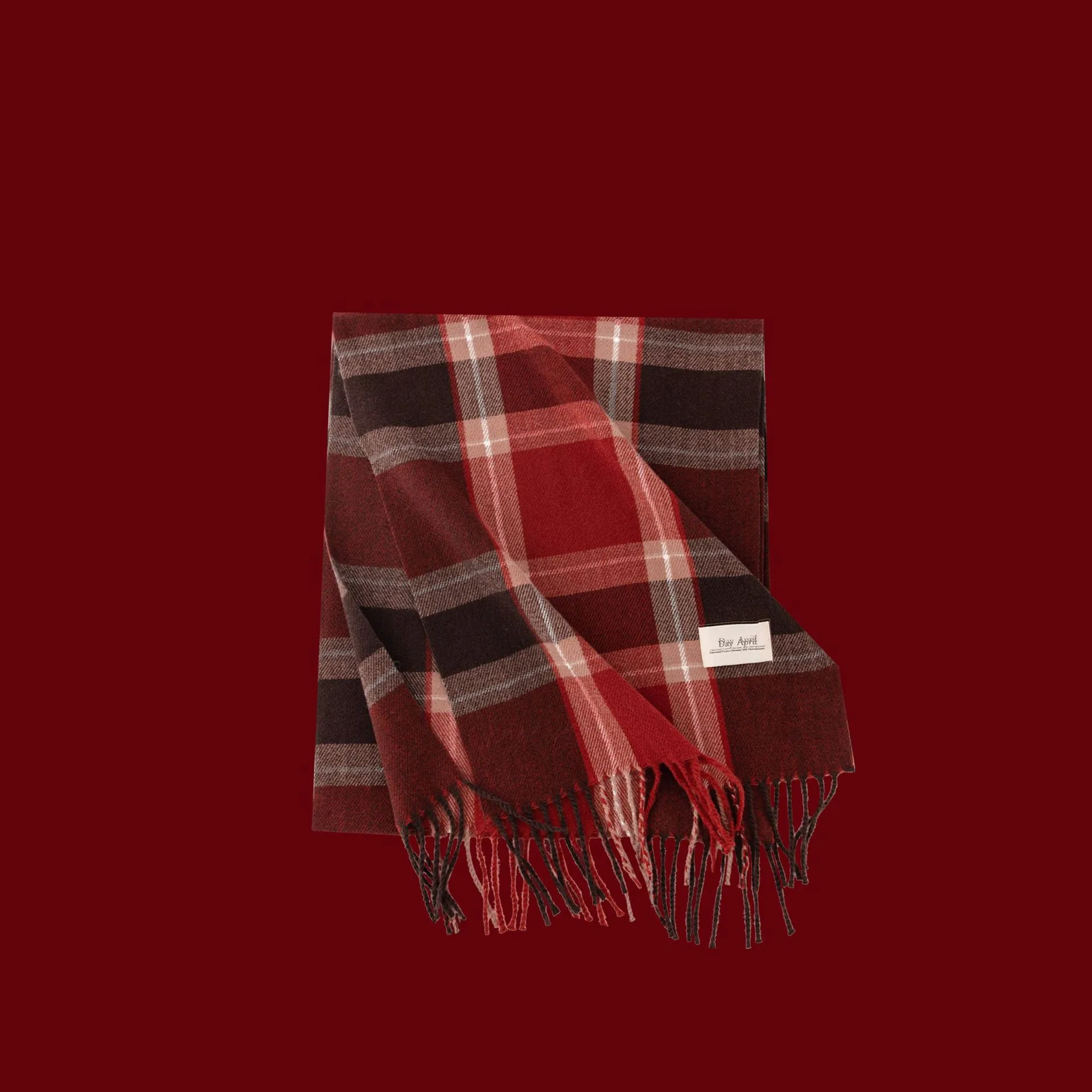 Customized Text LOGO Tartan Plaid Scarves for Women Winter, Long Scarves for Women with Fringe,Super Soft Scarf for Women Winter