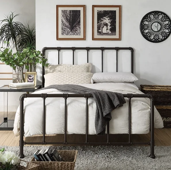 bedroom furniture sale iron bed metal black bed frame