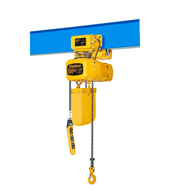 Factory directly electric lift motor 500kg chain hoist with hook for lifting material