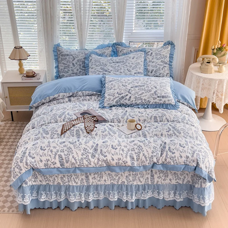 Wholesale Modern Factory Cotton Fabric Bedding Set Bed Sets 4 Pieces King Size Quilts Cover Set Bedspread For Home