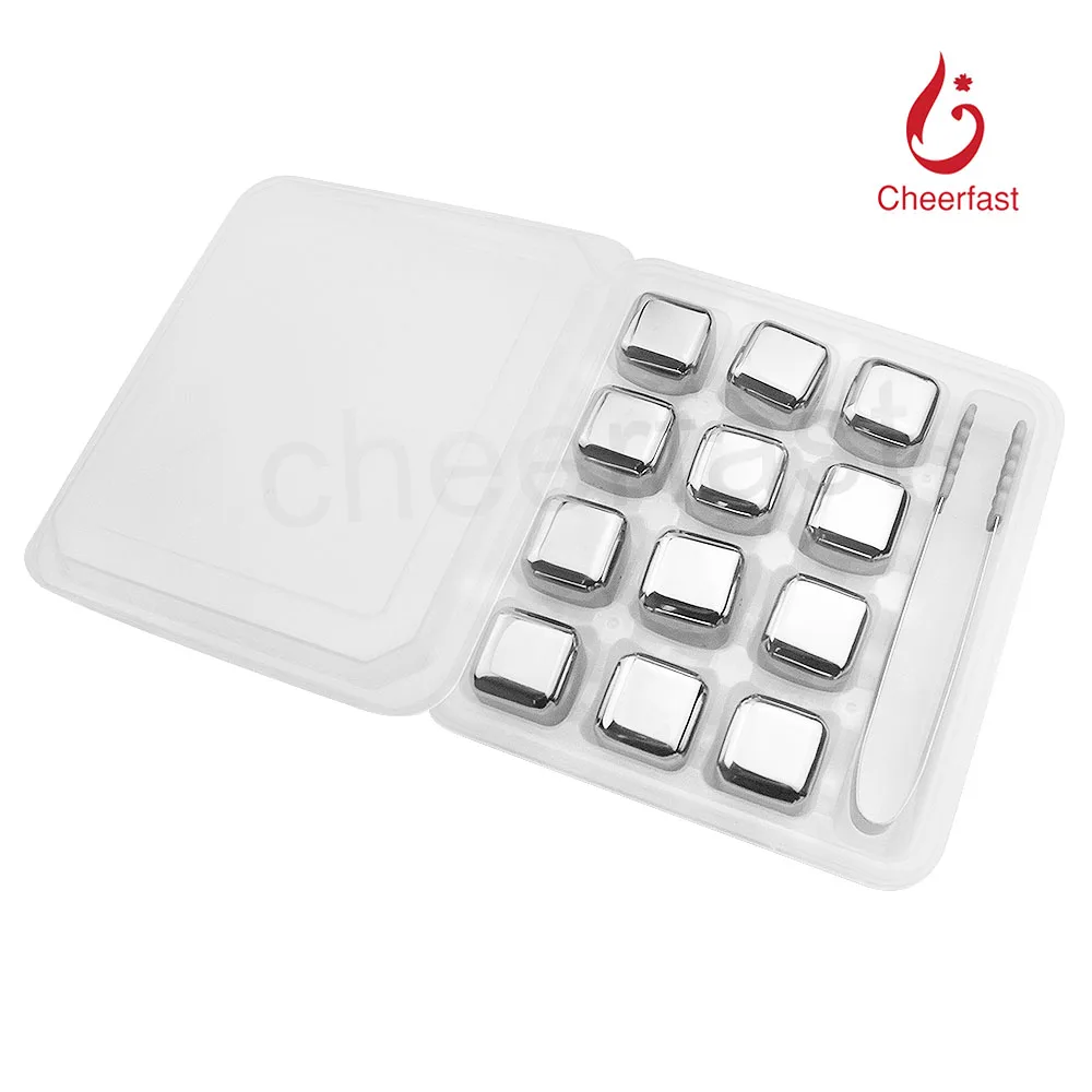 Perfect Metal Ice Cube Chilling Without Diluting Reusable Stainless Steel Ice Cubes For Drinks Steel Ice Cubes For Whiskey