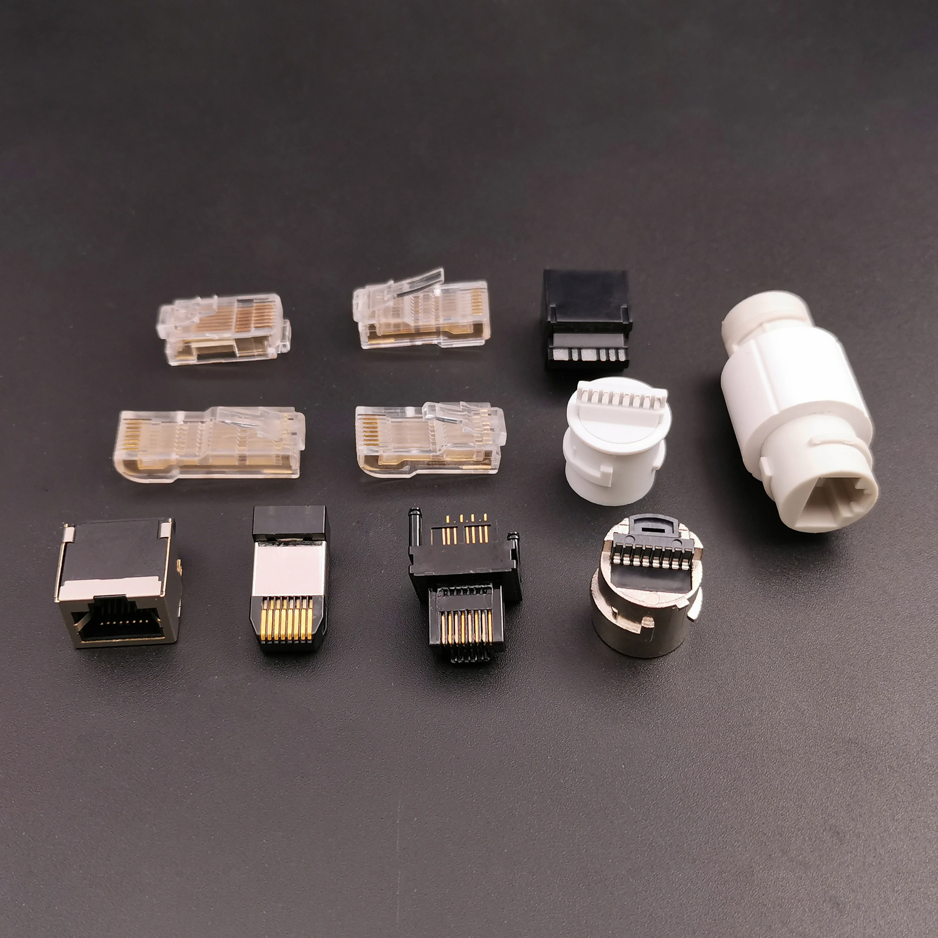 XL-302 Factory  cat5e  RJ45 8p4c bnc conector 4pin modular plug for CCTV system UL product