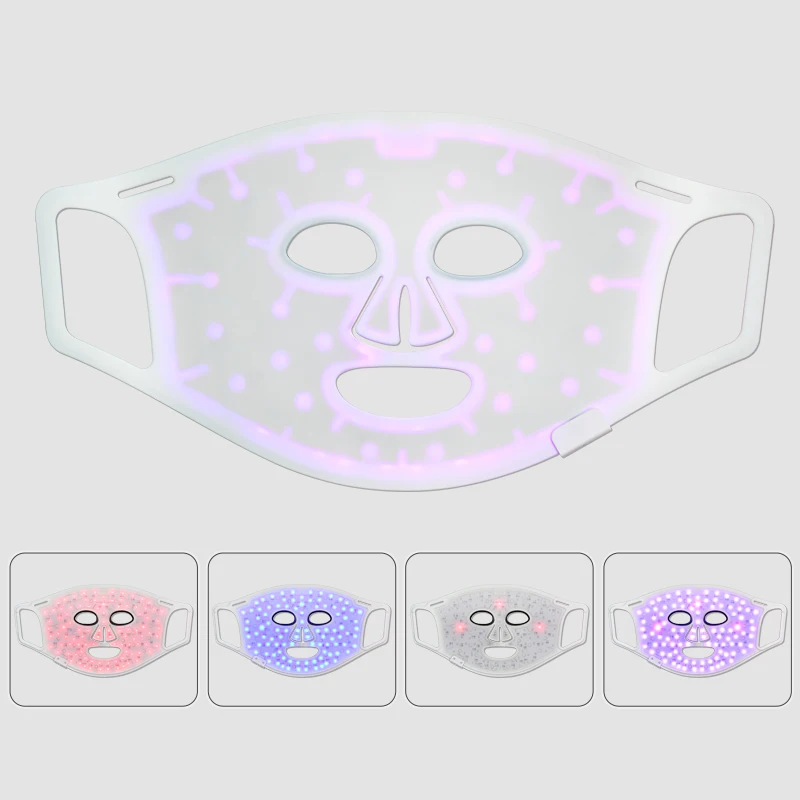 rejuvenation electric led facial mask 4 colors Medical Device with logo 850nm 460nm  Portable Face Red Infrared Led Mask