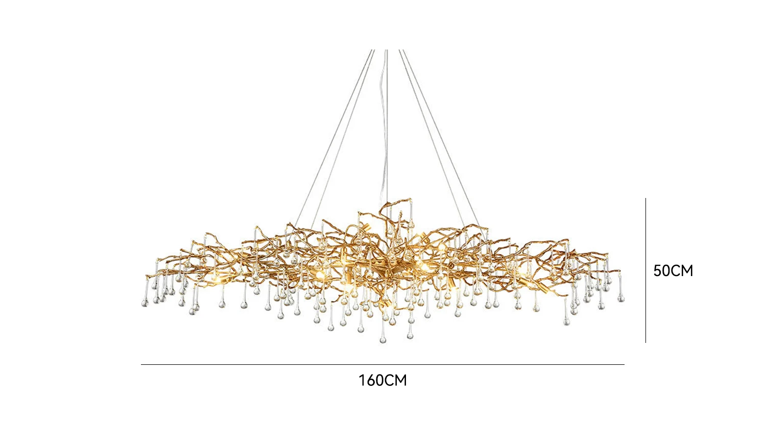 Modern Low Ceiling Long Shape Crystal Chandelier Glass Contemporary Energy Saving Hand Blown Glass Chandelier