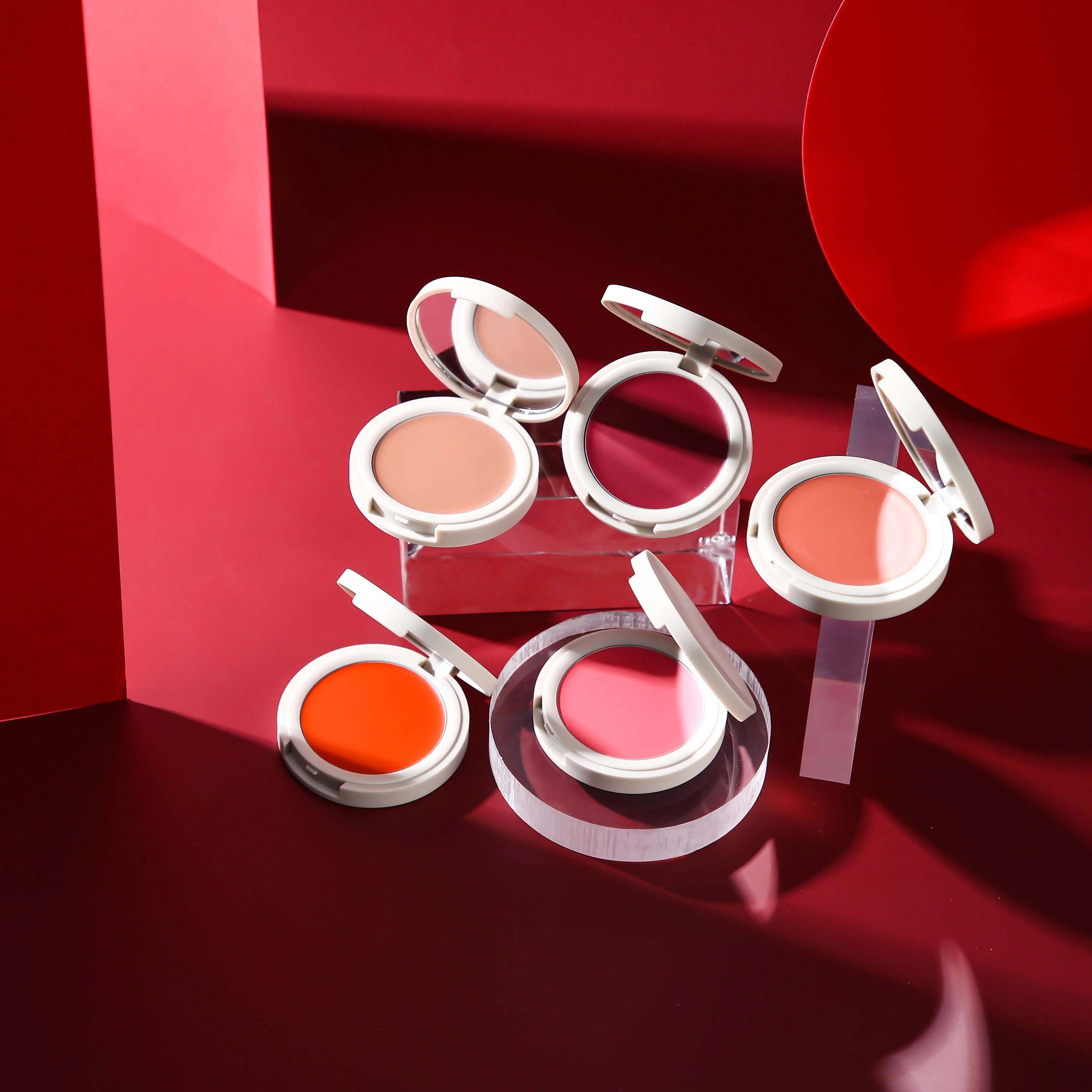 OEM Румяна круглой формы с одним лицом, веганский макияж, румяна