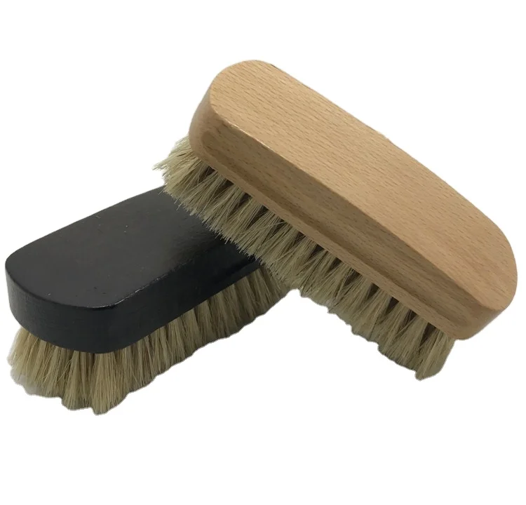 High Quality Environmentally Friendly Natural Bristles Wooden Cleaning Brush Shoe Horsehair brush