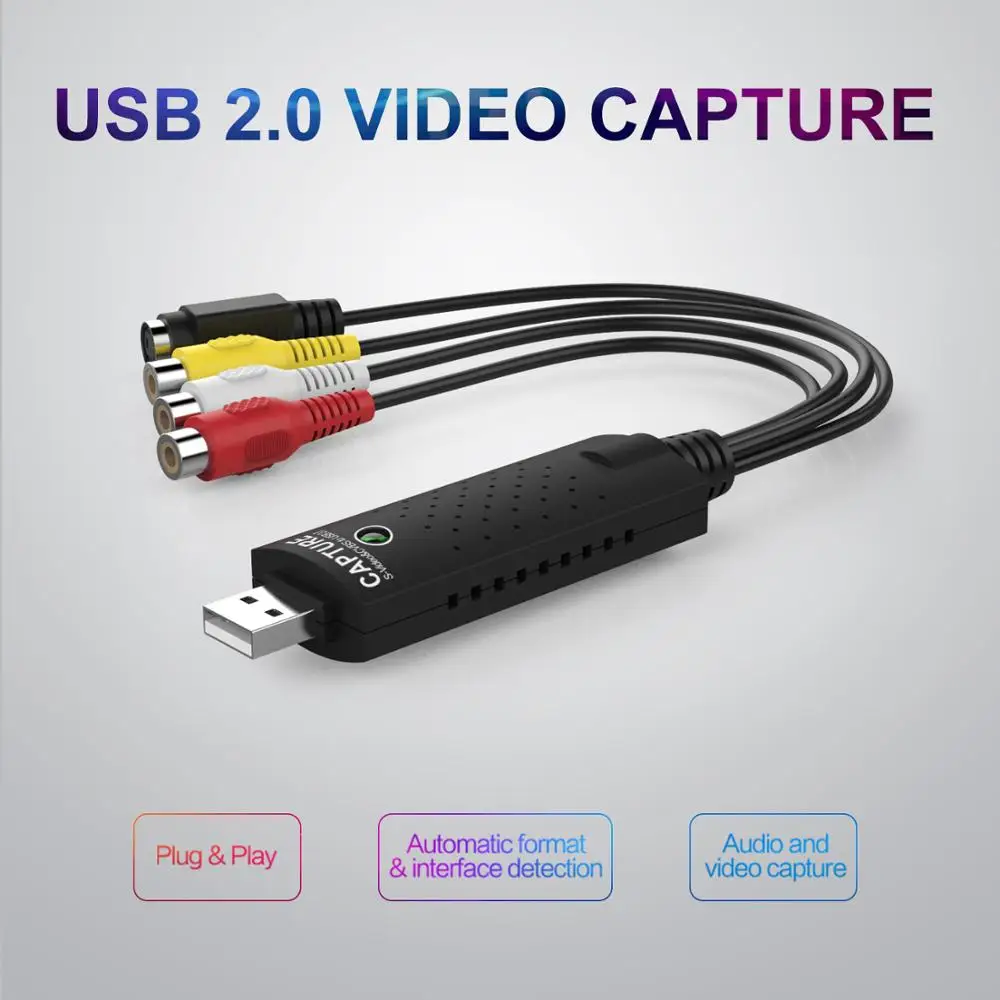 Хорошее качество 720P S-видео CVBS AV USB карта видеозахвата ноутбука для VHS DVD и многого