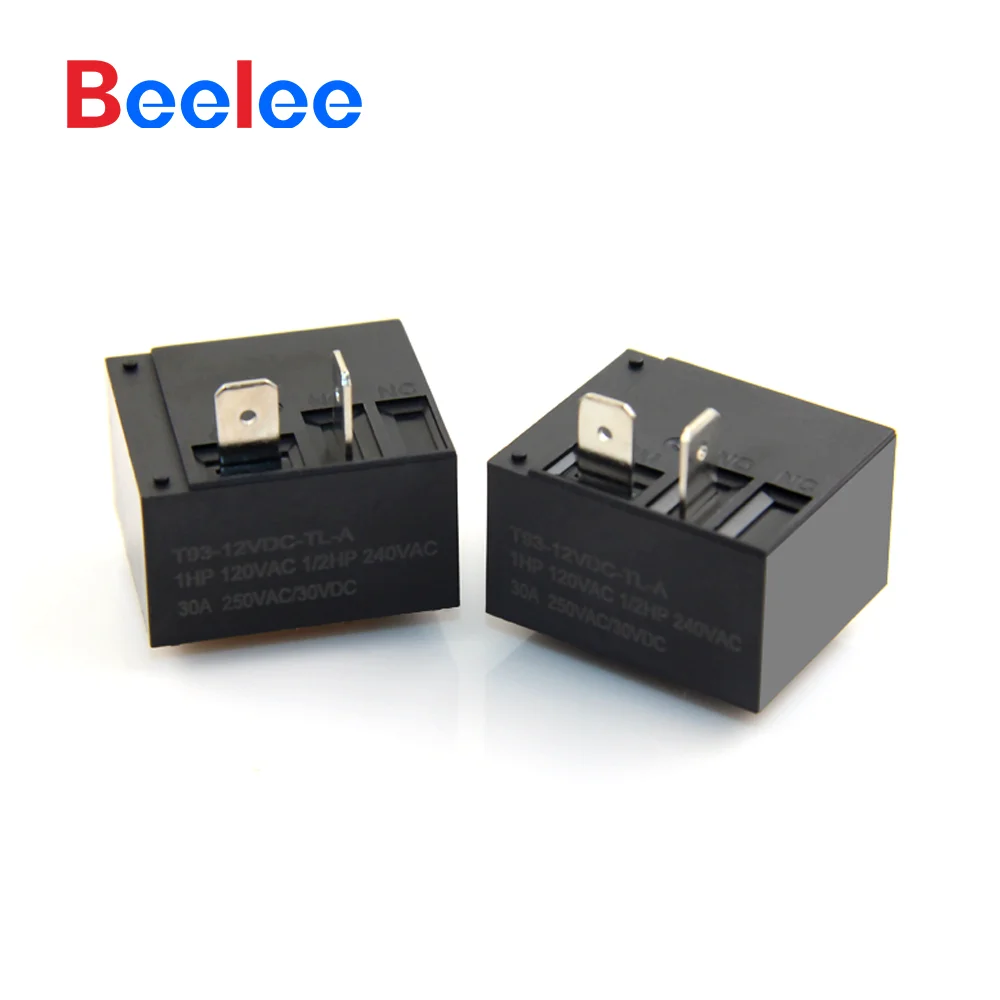 GBeelee BL-JDQ-T93 2-контактное печатное реле 30A 250VAC небольшое мощное электрическое мини-реле и автомобильное реле для автомобильных запчастей