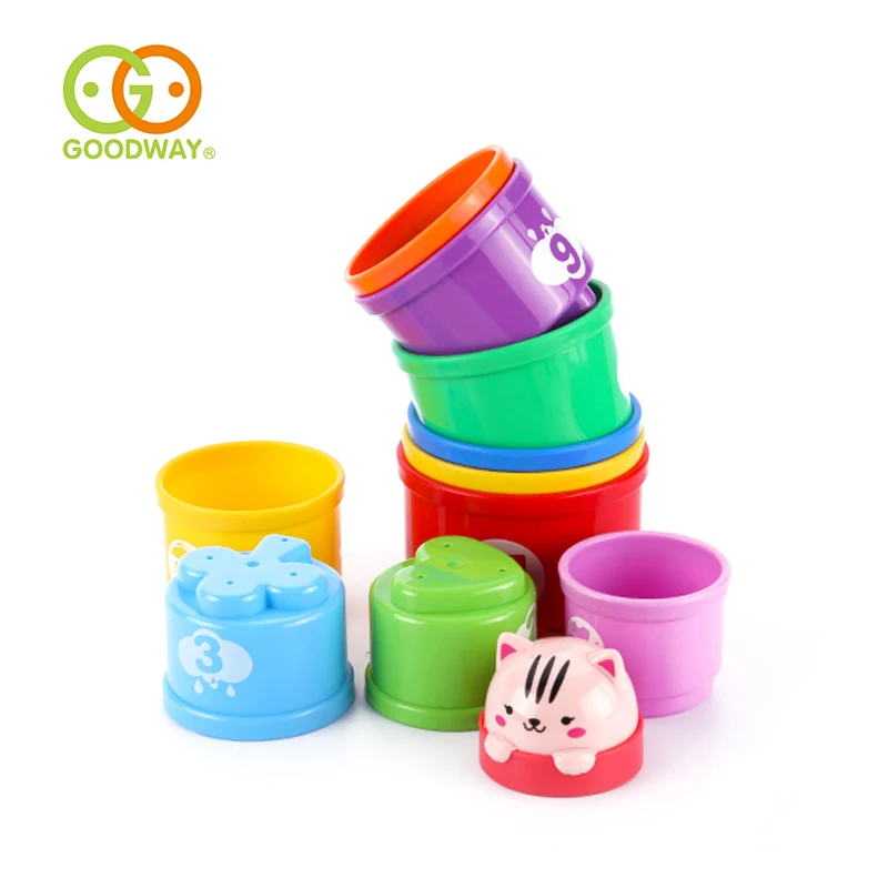 Baby Bath Funny Water Game Sport Stacking Plastic Cups toys