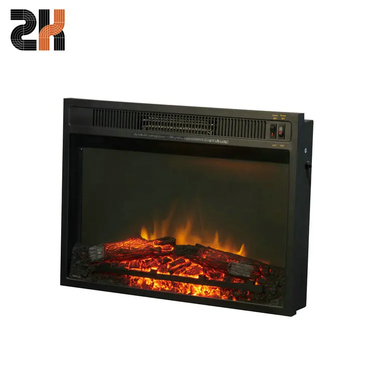 
23 Inch Modern Style Recessed Indoor Insert Remote Control Wall Mounted Electric Fireplace Decor  (1600142664409)
