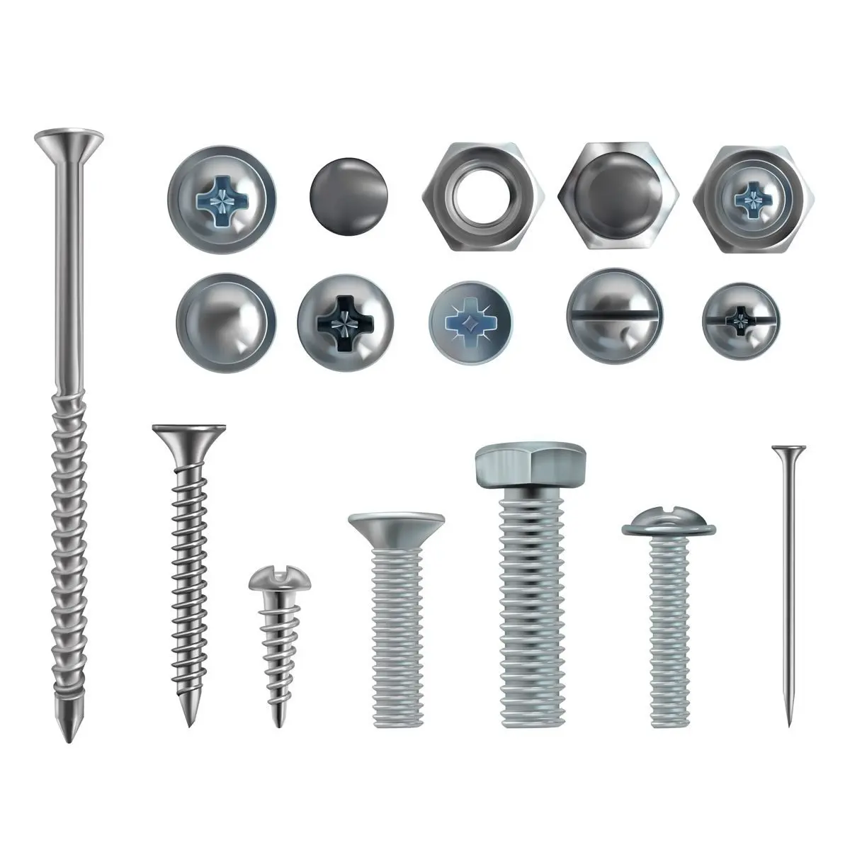 TOBO  Cross recessed countersunk head  Screws Nickel Alloy Inconel 825 with Metric Coarse and Fine Pitch Thread