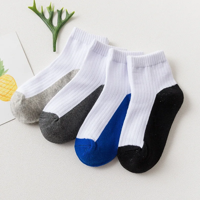 Top cute boys socks pantone color cotton school socks for kids