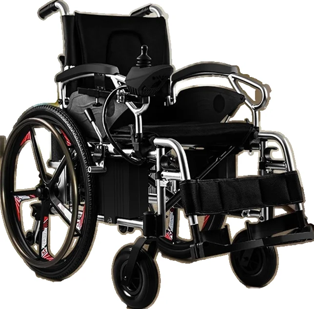 folding wheel chair heavy loading electric power wheelchair with brushless motor transport electric tricycle for the elderly