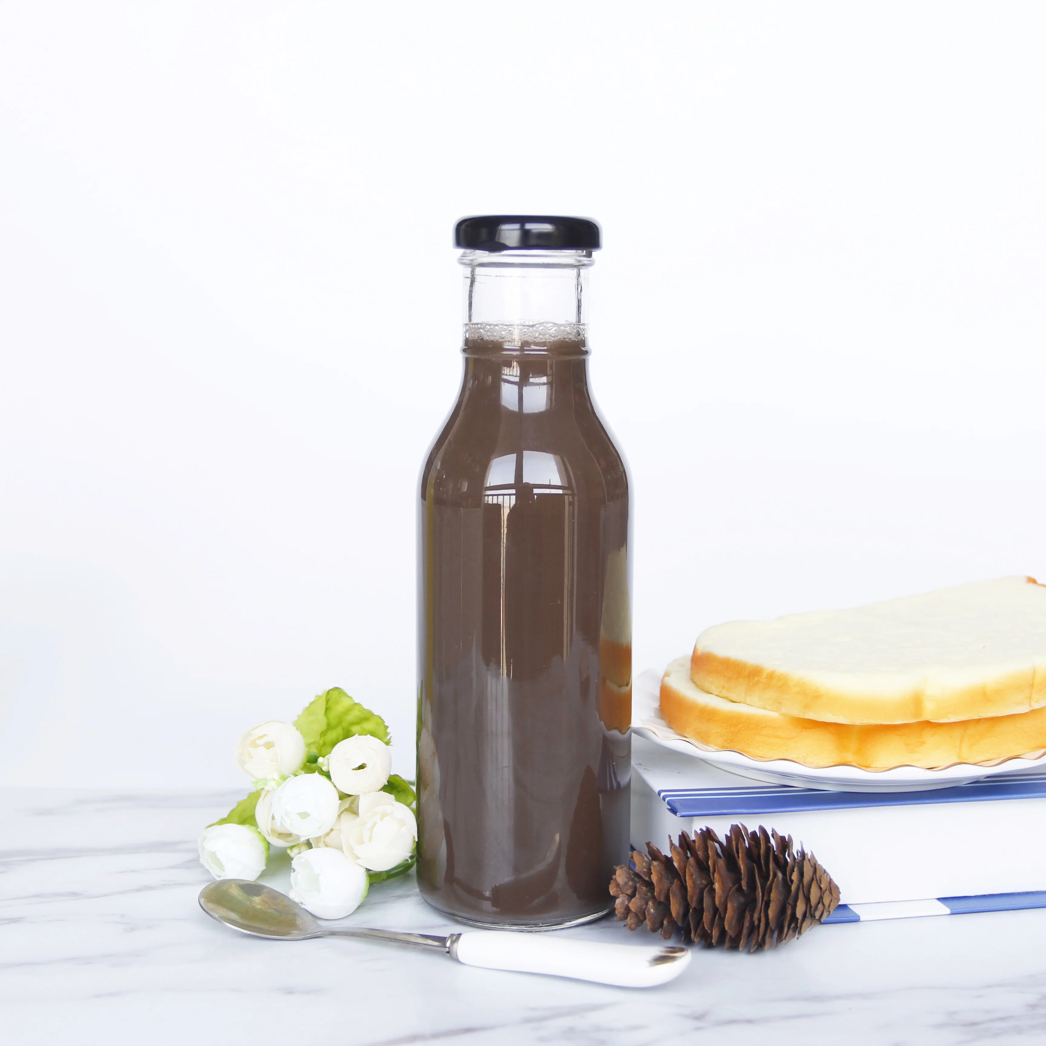 360ml Coconut Water 12oz Beverage Glass Bottle With Metal Twist Off Transparent Vegetable Juice Wholesale