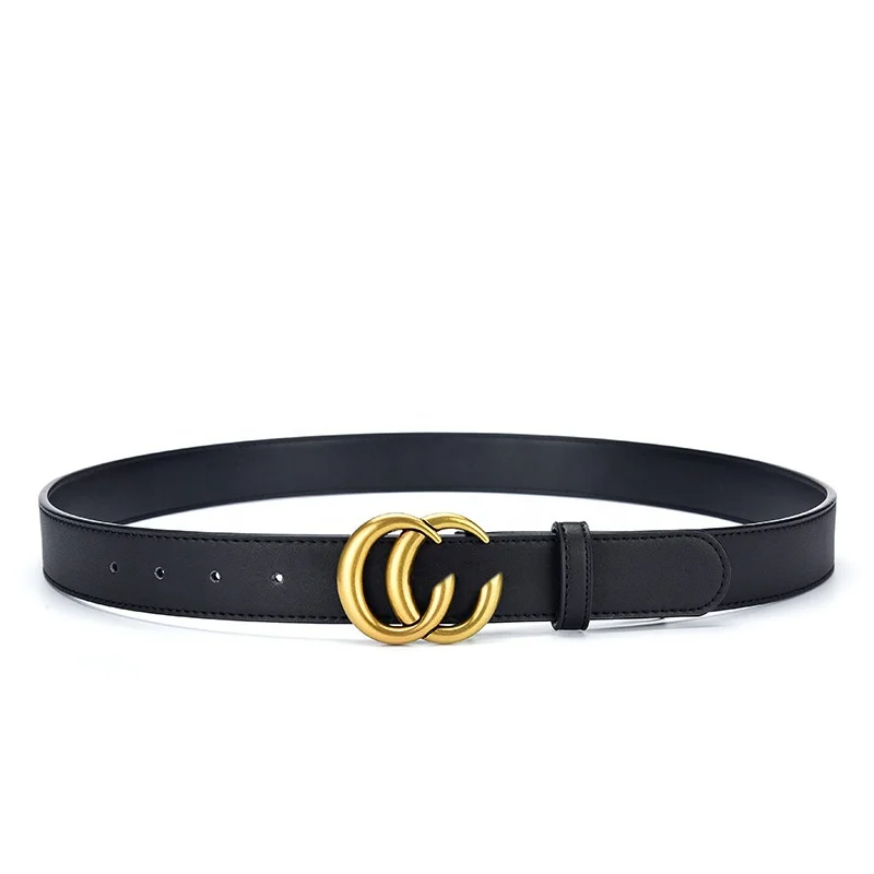 Wholesale Fashion Female High Quality PU Leather Letter Fashion CC Buckle Belt for Lady Woman Waist Belt Designer Belt