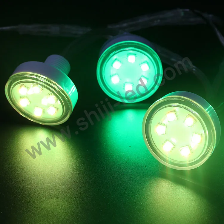 DC12v 45mm Diameter LED pixel light WS2801 IP66  6 pcs SMD 5050 RGB LEDs point light