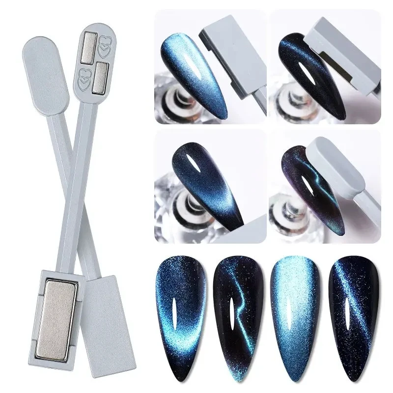 Destly Heart Light Double-head Nail Magnet Pens Cat Eye Magnet Stick Uv Gel Polish Cat Eye Magnet for Nails