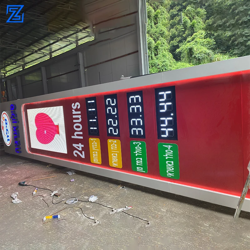 18 Inches Programmable Red LED Digital Gas Price Sign for Gas Station LED Signs Manufacturer Provide Customize Service Led Gas
