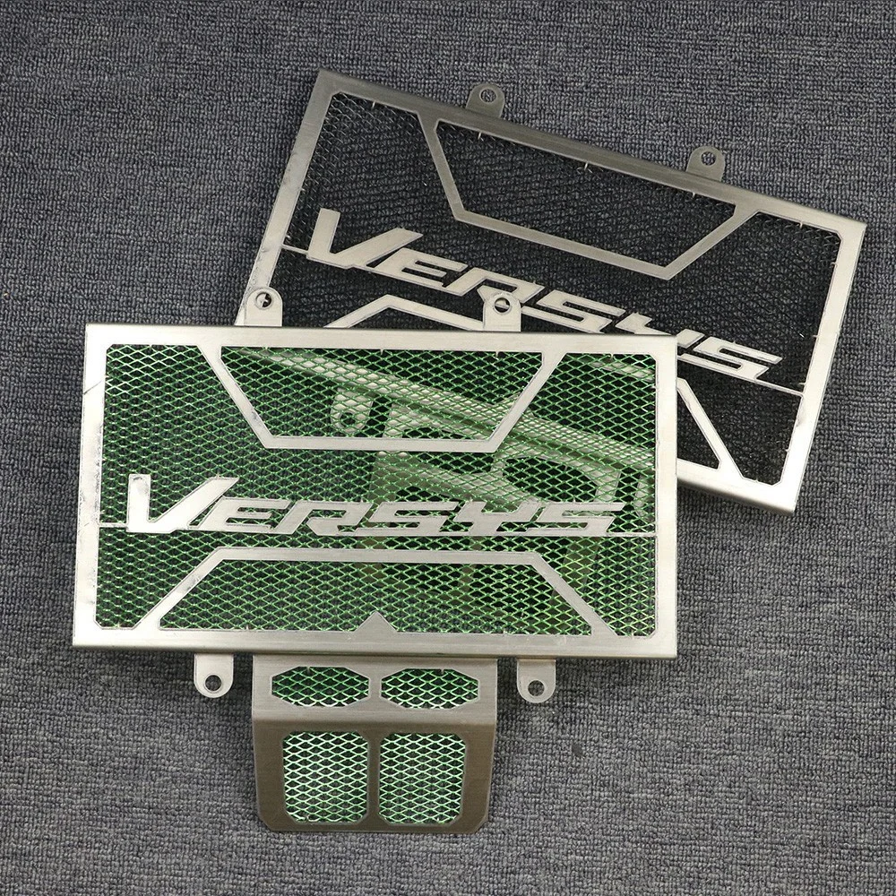 Realzion МОТОЦИКЛ цвета: зеленый, черный алюминиевый сплав радиатор охлаждения Крышка резервуара для воды защитная сетка для Kawasaki Versys X300 X250