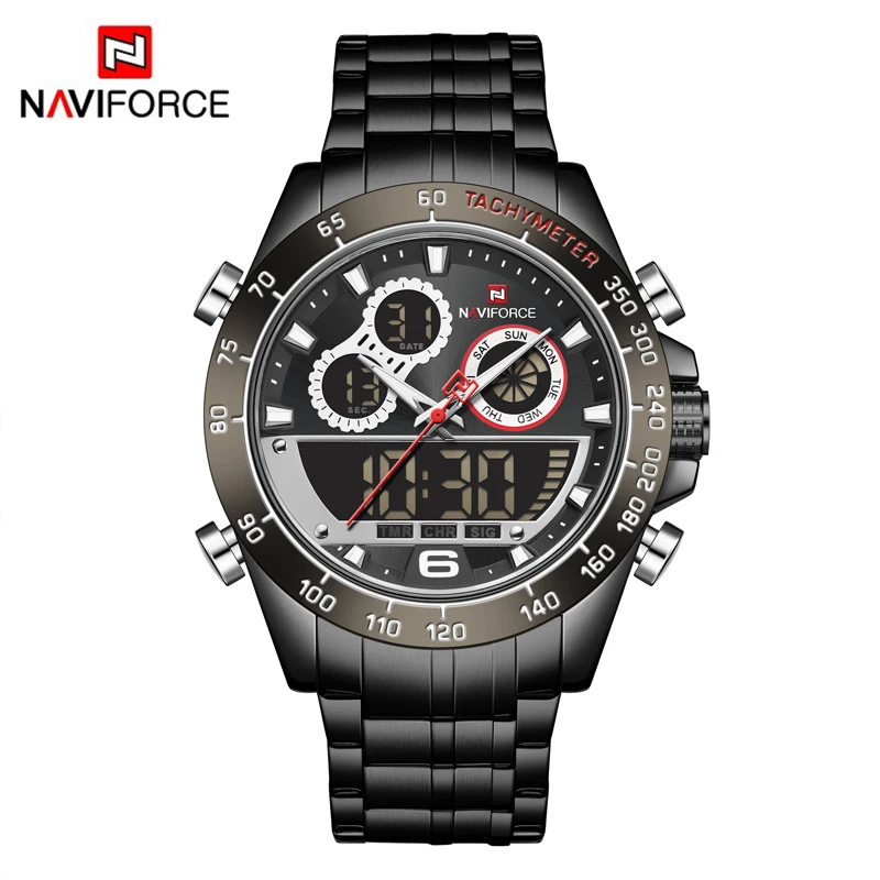 NAVIFORCE 9188 Casual Sport Black Color Luxury Clock Men Chronograph Wholesale Wrist Watch
