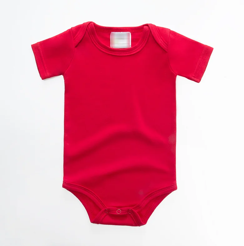 Детские хлопковые однотонные белые комбинезоны с коротким рукавом Onsie для новорожденных сублимационной печатью комплект одежды