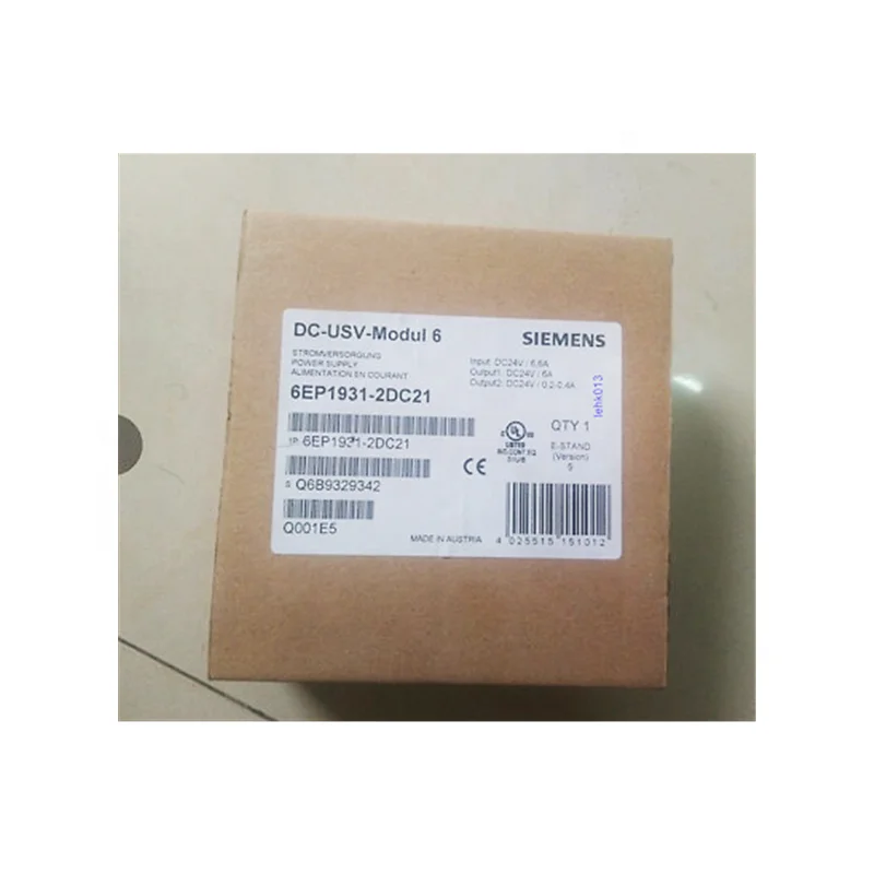 NEW ORIGINAL 6EP1931-2DC21-6EP19 SITOP DC UPS module 24 V/6 A uninterruptible power supply