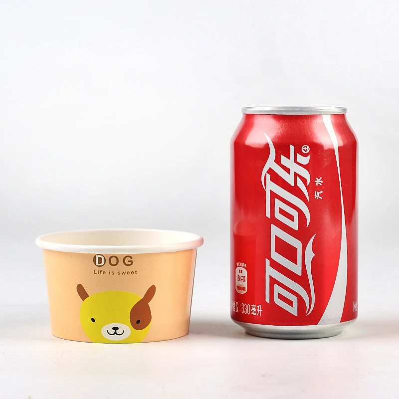 custom logo 3oz Manufacturers disposable white ice cream paper soup noodle cup with lid paper cup