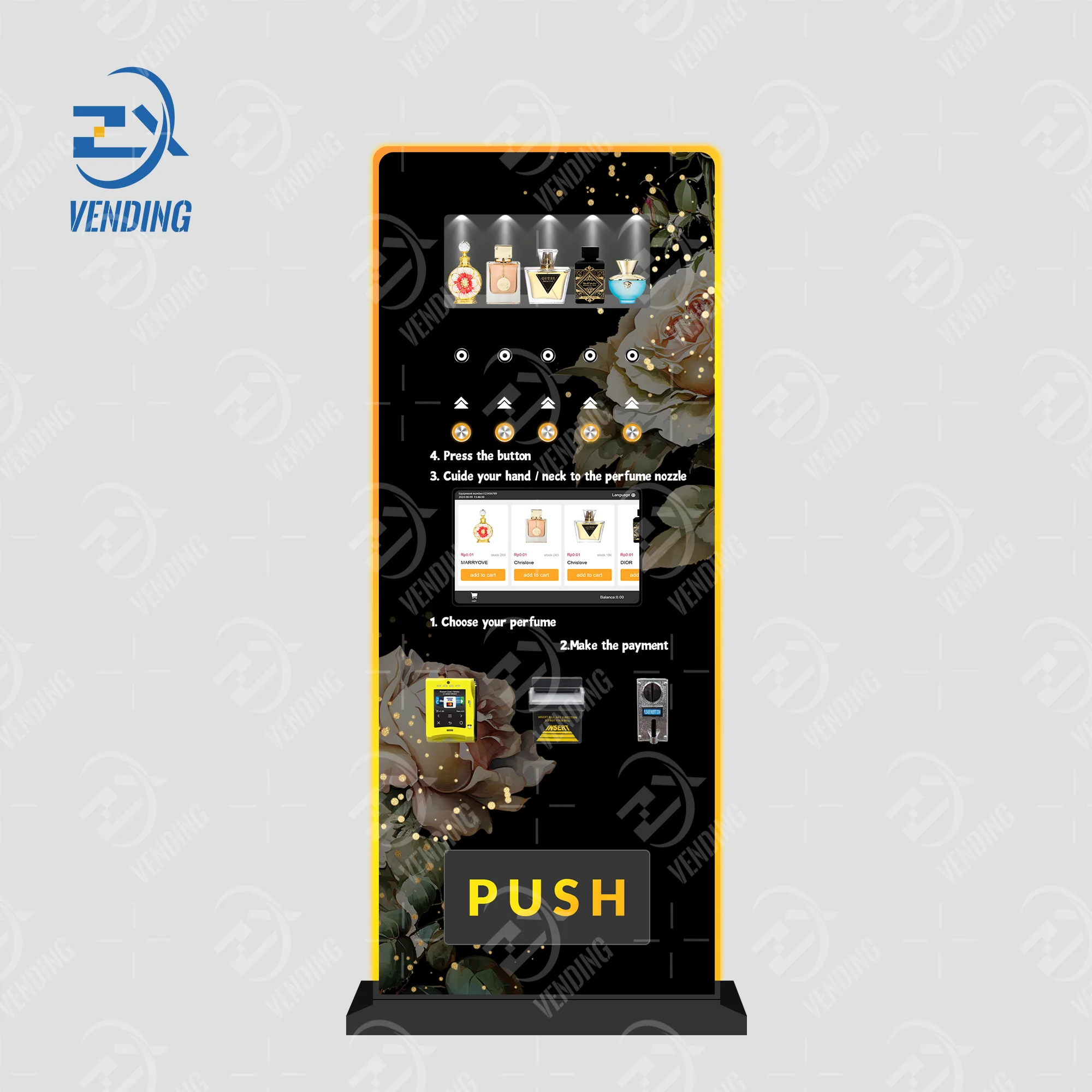 Small cologne vending machine sprayer wall mounted perfume spray cologne vending machine Version 2.0
