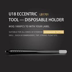 PM Beauty Custom Private Label Permanent Makeup Disposable Manual 18U Eyebrow Microblading Pen with brush