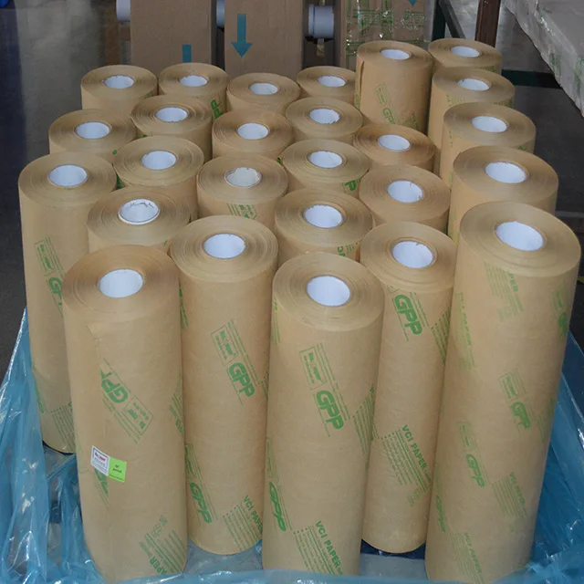 High quality VCI antirust wrapping kraft paper for antirust packaging of auto parts