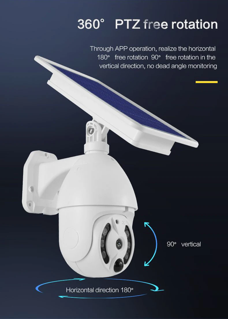 Pir Function outdoor Ptz  Wifi 2mp Wireless Two-way Audio NIGHT VISION Outdoor Waterproof 4g Solar Power Camera