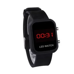 top seller fashionable led square digital watches vintage red led red watch store montres water proof led wrist watch