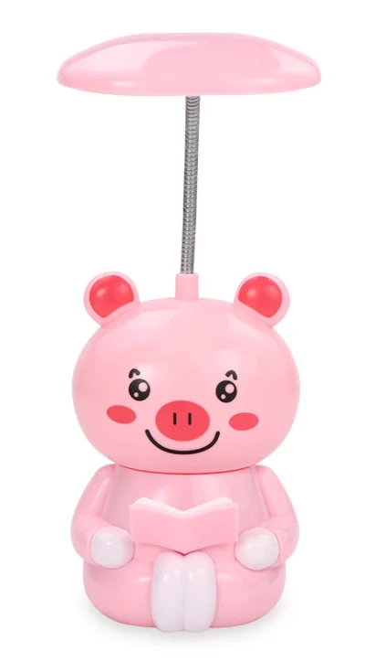 3 Color Modes Cartoon Panda LED Night Light Table Lamp Eye Protection Reading Bedroom Chargeable Lamp