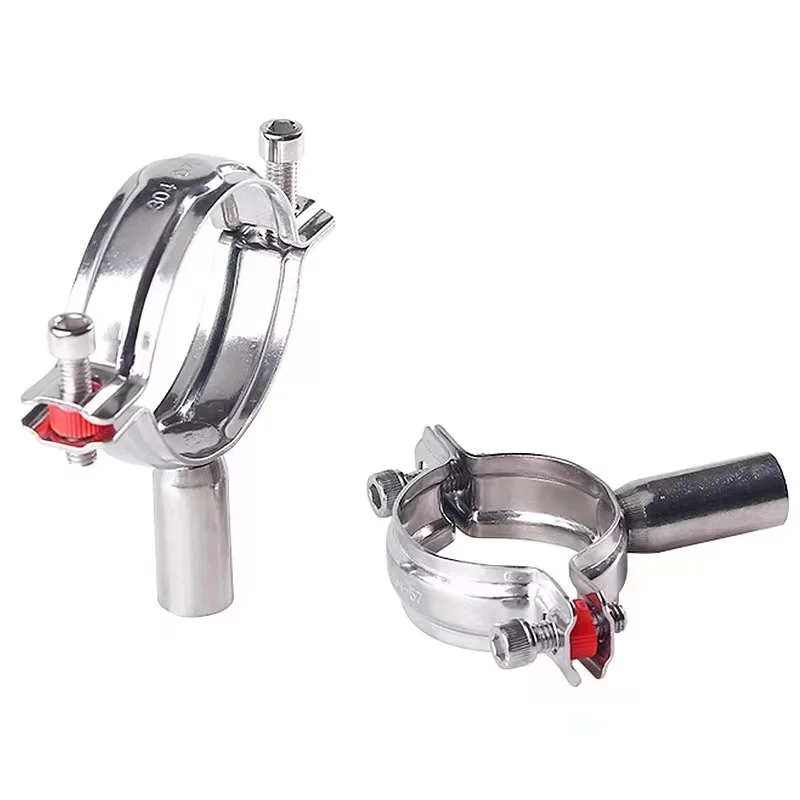 WZ Sanitary Stainless Steel SS 304 316   Single Pin Clamp  Tri Clamp Fittings  pipe hanger Pipe holder