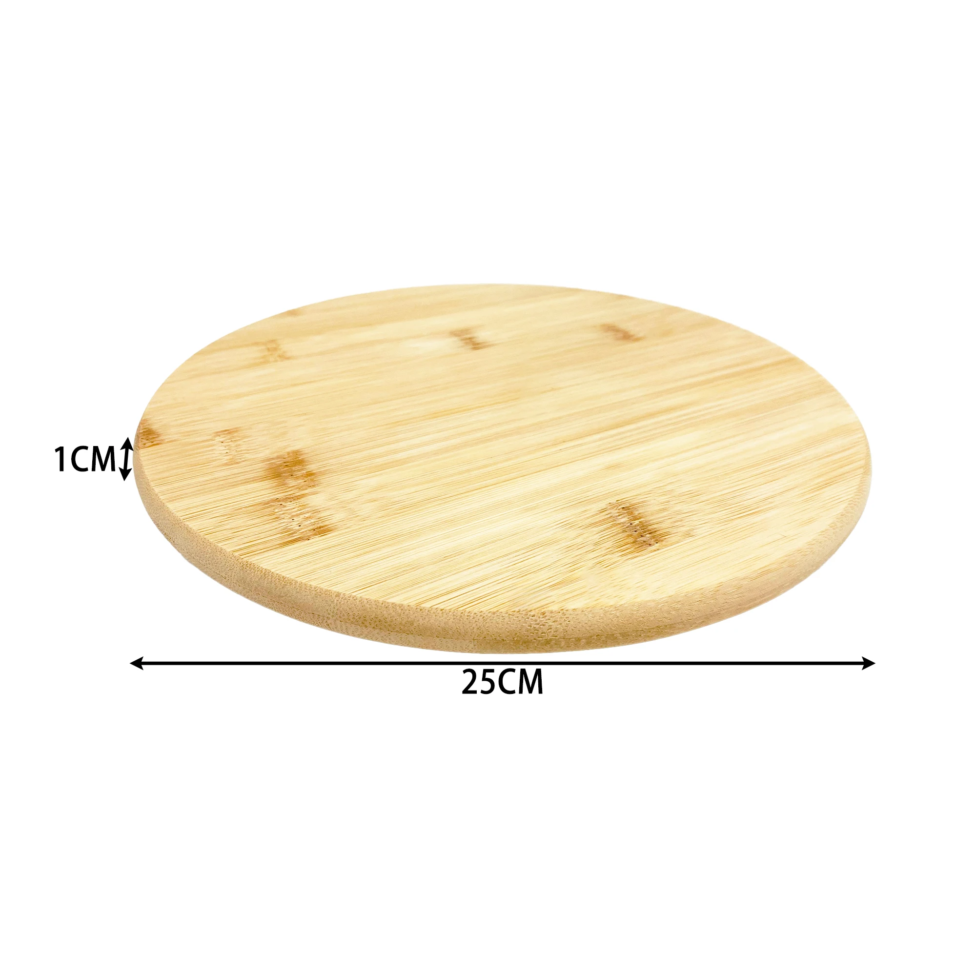 Natural Bamboo Kitchen Rotating Table Serving Plate Lazy Susan For Food Cake Pizza Sushi