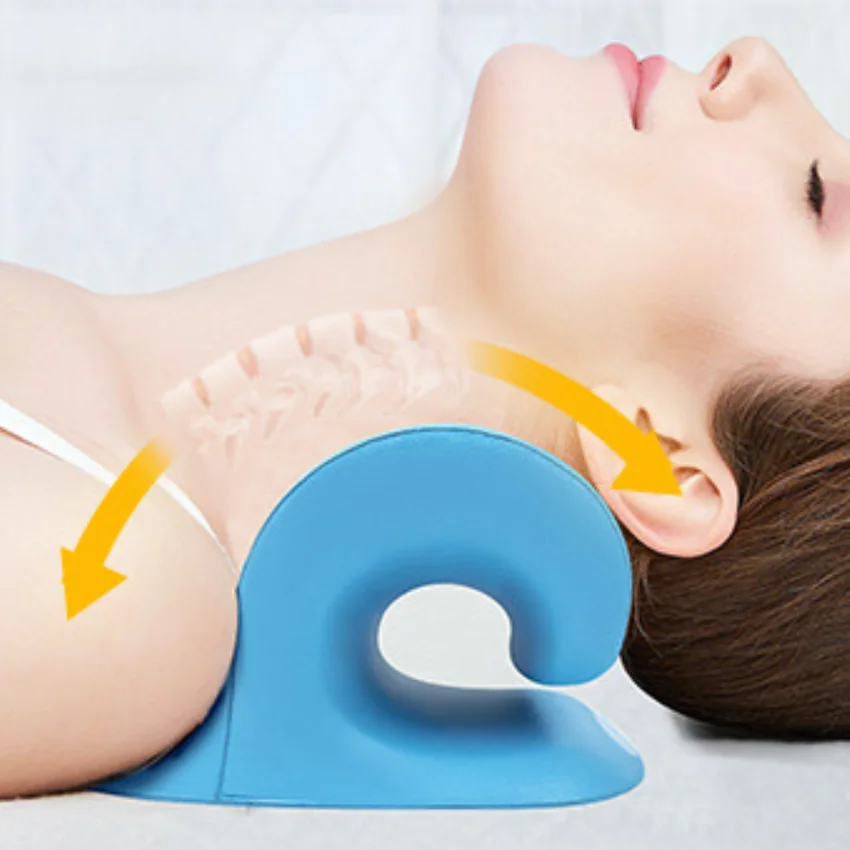 Factory Wholesale Chiropractic Back Massager Neck and Shoulder Relaxer Pain Relief Cervical Neck Traction Pillow Device